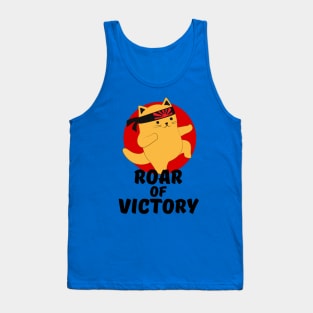 Karate Cat Roar of Victory Tank Top